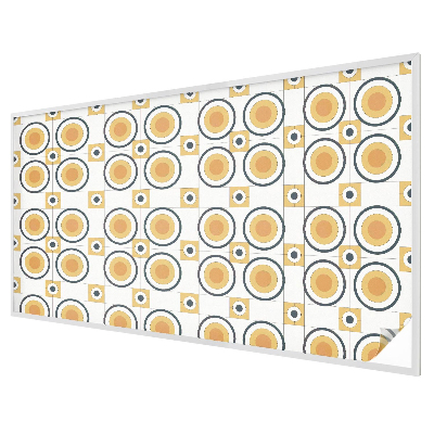 Glas in lood raamfolie Retro cirkels