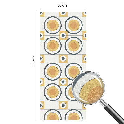 Glas in lood raamfolie Retro cirkels
