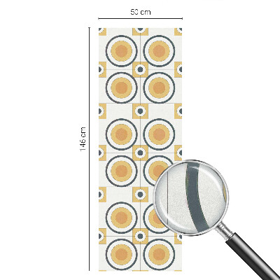 Glas in lood raamfolie Retro cirkels