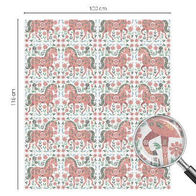 Glas in lood raamfolie Kleurrijke paarden