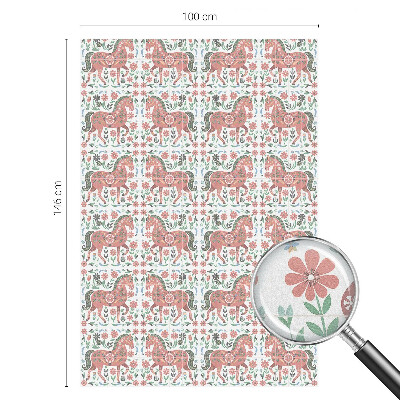 Glas in lood raamfolie Kleurrijke paarden