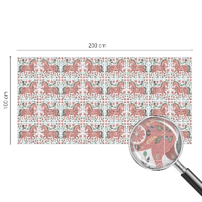 Glas in lood raamfolie Kleurrijke paarden