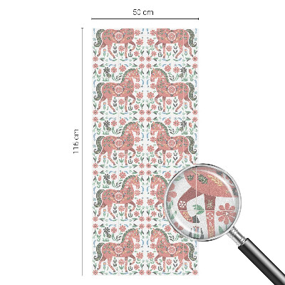 Glas in lood raamfolie Kleurrijke paarden