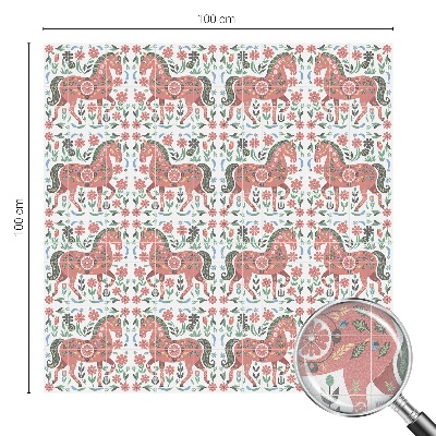 Glas in lood raamfolie Kleurrijke paarden