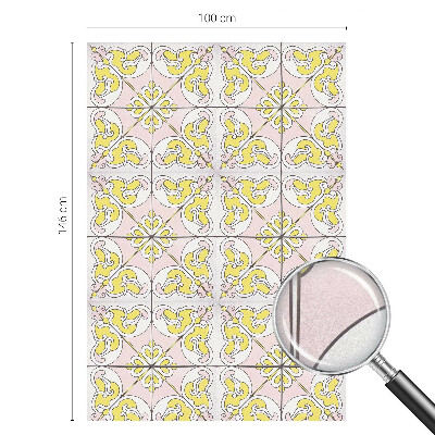 Melkglas folie met glas in lood effect Abstracte bloemen