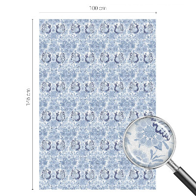 Glas in lood folie voor raam Bloemenvogel