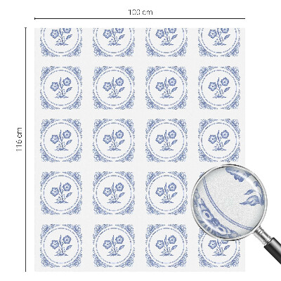 Zelfklevende raamfolie glas in lood Delicate bloemen