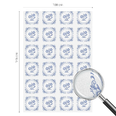 Zelfklevende raamfolie glas in lood Delicate bloemen