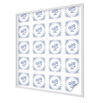 Zelfklevende raamfolie glas in lood Delicate bloemen