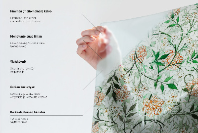 Zelfklevende raamfolie glas in lood Delicate bloemen