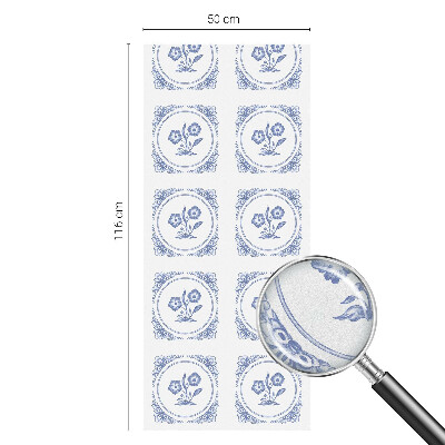 Zelfklevende raamfolie glas in lood Delicate bloemen