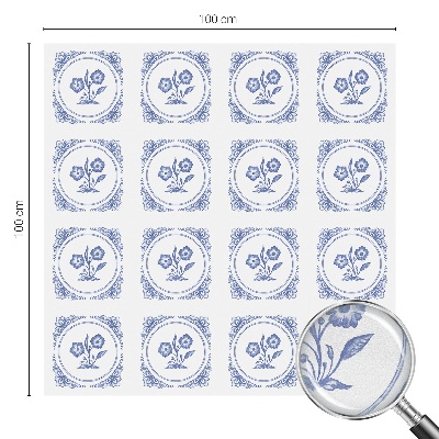 Zelfklevende raamfolie glas in lood Delicate bloemen