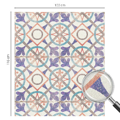 Melkglas folie met glas in lood effect Kleurrijke mozaïeken