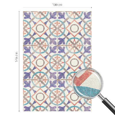 Melkglas folie met glas in lood effect Kleurrijke mozaïeken