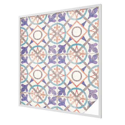 Melkglas folie met glas in lood effect Kleurrijke mozaïeken