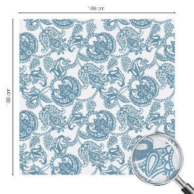 Glas in lood folie voor raam Blauwe ornamenten