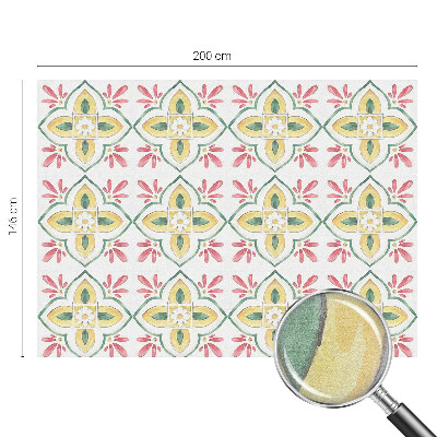 Melkglas folie met glas in lood effect Bloemenornament