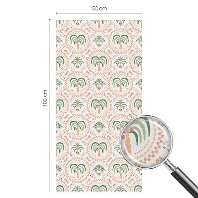 Glas in lood folie voor raam Exotische palmbomen