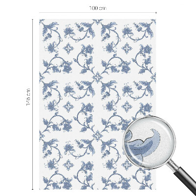 Glas in lood raamfolie Bloemenornament