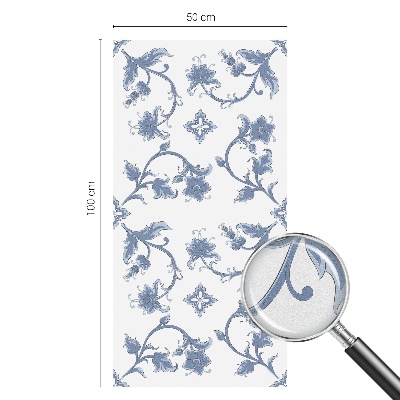 Glas in lood raamfolie Bloemenornament