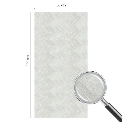 Melkglas folie met glas in lood effect Grijze visgraat