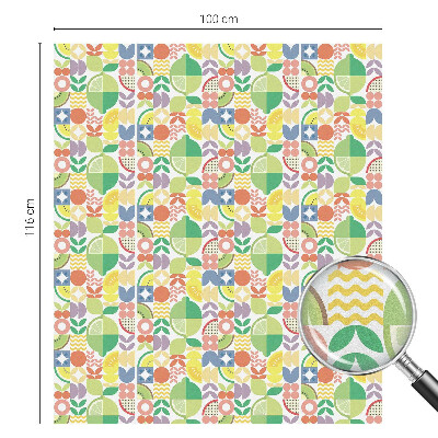 Glas in lood folie voor raam Kleurrijke vruchten