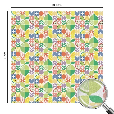 Glas in lood folie voor raam Kleurrijke vruchten