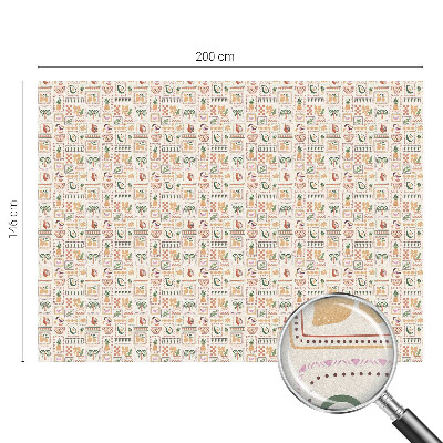 Glas in lood folie voor raam Folkloristische patronen