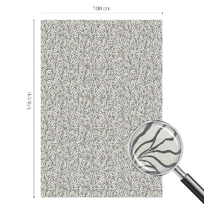 Zelfklevende raamfolie glas in lood Bladeren bloemen