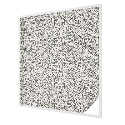 Zelfklevende raamfolie glas in lood Bladeren bloemen