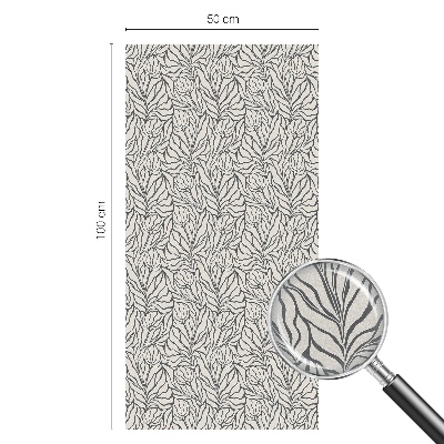 Zelfklevende raamfolie glas in lood Bladeren bloemen