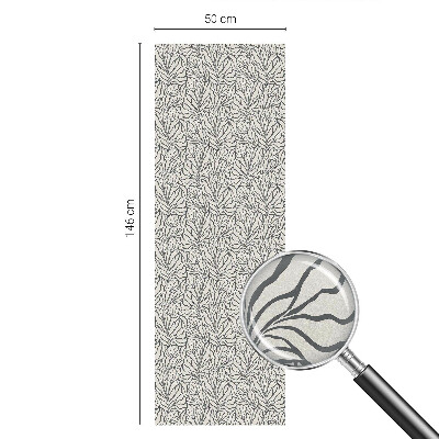 Zelfklevende raamfolie glas in lood Bladeren bloemen