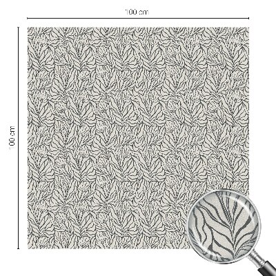 Zelfklevende raamfolie glas in lood Bladeren bloemen