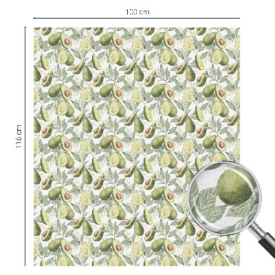 Melkglas folie met glas in lood effect Avocadobladeren