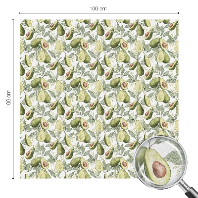 Melkglas folie met glas in lood effect Avocadobladeren