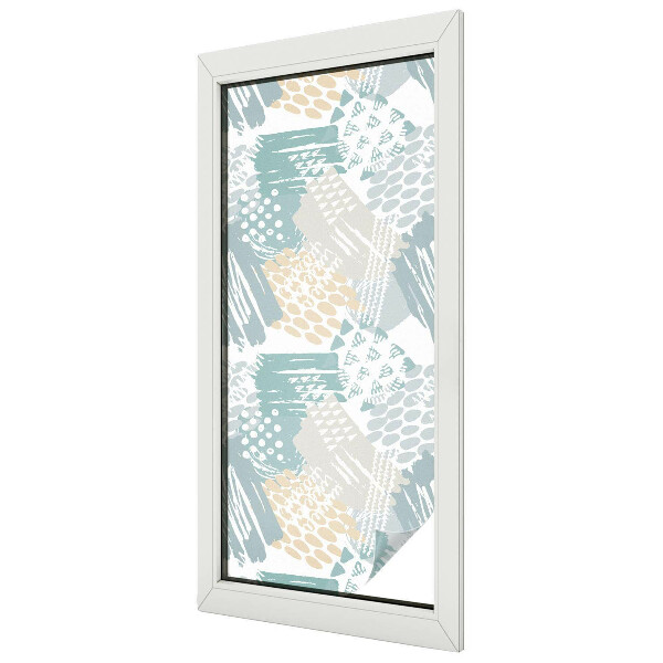 Melkglas folie met glas in lood effect Abstracte mozaïek