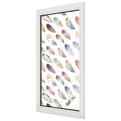 Glas in lood raamfolie Boho veren