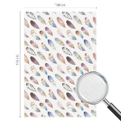 Glas in lood raamfolie Boho veren