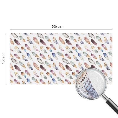 Glas in lood raamfolie Boho veren