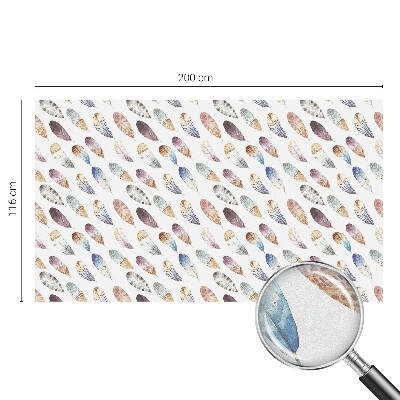 Glas in lood raamfolie Boho veren