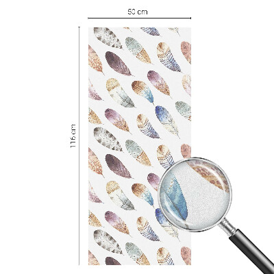 Glas in lood raamfolie Boho veren