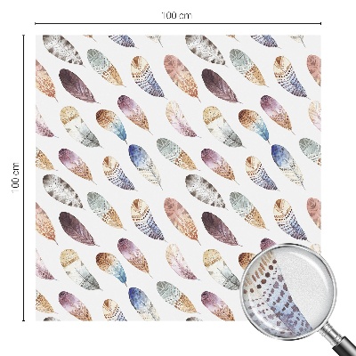 Glas in lood raamfolie Boho veren