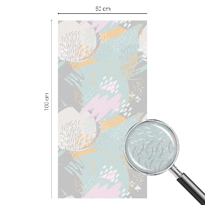 Melkglas folie met glas in lood effect Abstracte harmonie