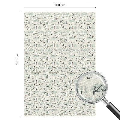 Glas in lood folie voor raam Een idyllisch dorpje