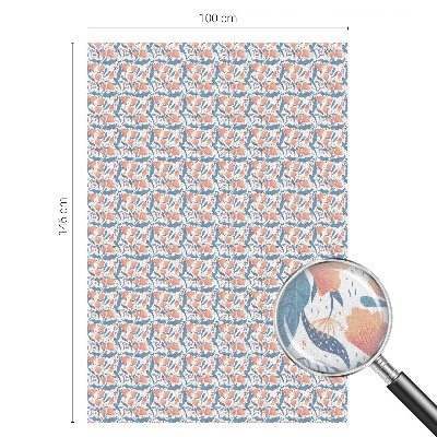 Zelfklevende raamfolie glas in lood Een bloemenfeest