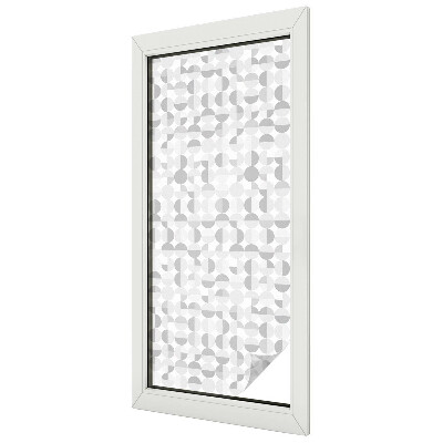 Melkglas folie met glas in lood effect Geometrische patronen