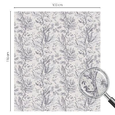 Glas in lood folie voor raam Bladeren en vlinders