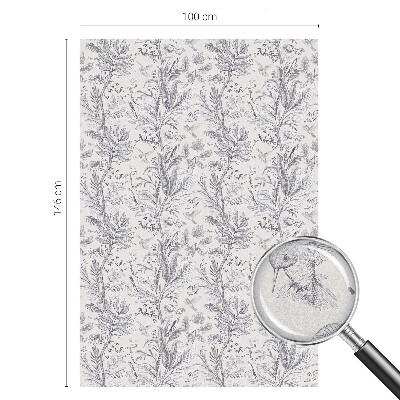 Glas in lood folie voor raam Bladeren en vlinders