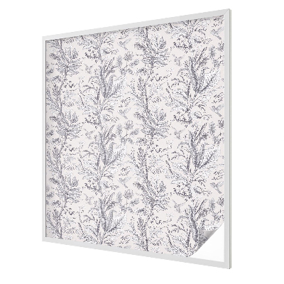 Glas in lood folie voor raam Bladeren en vlinders