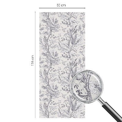 Glas in lood folie voor raam Bladeren en vlinders